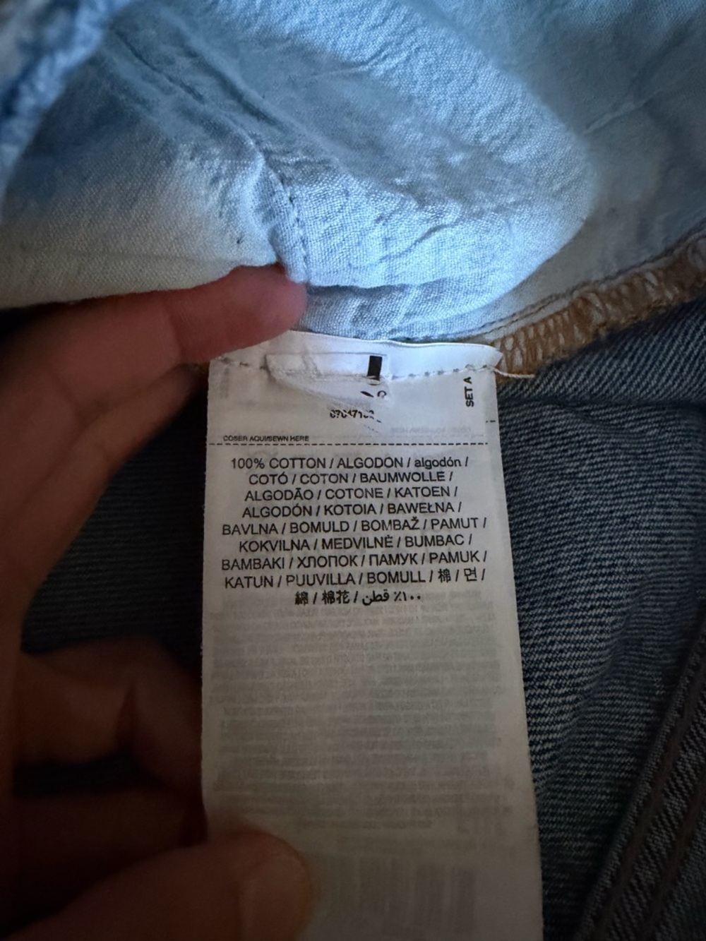 Mango Denim Bermuda Shorts with Frayed Hem - Picture 11 of 12